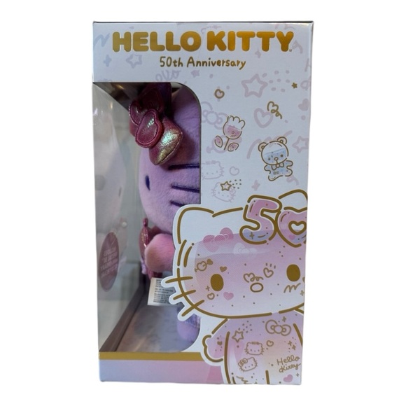 Hello Kitty Pink 50th Anniversary 8" Plush Collectible Doll - Picture 6 of 10